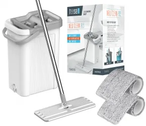Mop czyszczący dwukomorowy Teesa New Clean R19 7,5 l + 2 nakładki z mikrofibry