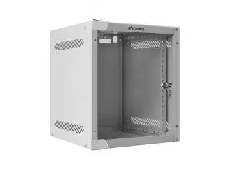 Szafa instalacyjna RACK wisząca 10&#039;&#039; 6U 280x310 drzwi szklane Lanberg (flat pack) - szara