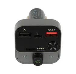 Podświetlany transmiter FM z zestawem głośnomówiącym BLOW Bluetooth 5.1   QC3.0   PD 30W