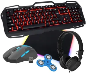 Zestaw Blow klawiatura z podświetleniem LED RED COLD STEEL + mysz + podkładka + słuchawki