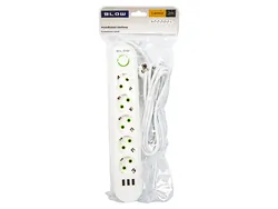 Listwa przedłużacz sieciowy BLOW 5 gniazd   3x USB 2m - biały