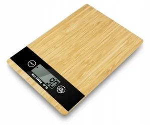 Elektroniczna szklana waga kuchenna LTC do 5kg bambusowa