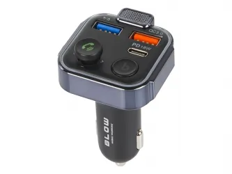 Podświetlany transmiter FM z zestawem głośnomówiącym BLOW Bluetooth 5.0 +QC3.0