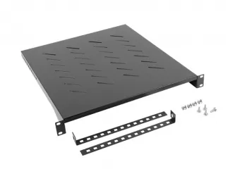 Półka do szafy RACK 19&quot; 800mm LANBERG 1U 483x500mm do 25kg czarna