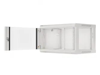 Szafa instalacyjna RACK V2 wisząca 19&#039;&#039; 6U 600x450 drzwi szklane Lanberg  - szara