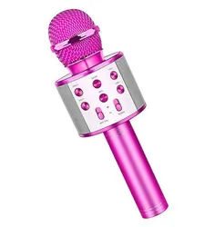 Bezprzewodowy mikrofon Bluetooth WS858 karaoke różowy