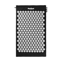 Mata zdrowotna z kolcami do akupresury z poduszką REBEL ACTIVE 72x42cm czarna