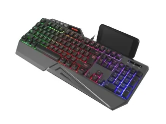 Klawiatura dla graczy z podświetleniem RGB FURY SKYRAIDER + mata + mysz + słuchawki + pad