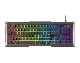 Podświetlana klawiatura dla graczy GENESIS RHOD 400 RGB ALU do gier + mysz + słuchawki + podświetlana mata