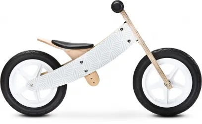Rowerek biegowy drewniany Caretero Toyz Woody koła 12&quot; - szary