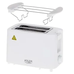 Toster na 2 kromki Adler AD 3222 srebrny z rusztem do bułek