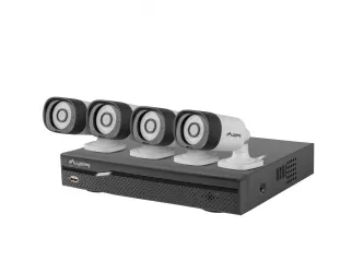 Zestaw do monitorowania rejestrator NVR 8 kanałowy POE + 4 kamery IP 5MP akcesoria LANBERG