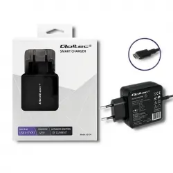 Ładowarka sieciowa Qoltec 45W 5-20V 2-3A USB-C PD czarna