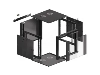 Szafa instalacyjna RACK wisząca 19'' 9U 570x600 drzwi szklane Lanberg  - czarna