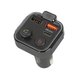 Podświetlany transmiter FM z zestawem głośnomówiącym BLOW Bluetooth 5.1   QC3.0   PD 20W