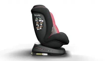 Fotelik samochodowy LIONELO BASTIAAN ONE 0-36 kg ISOFIX 360 stopni RWF - czerwony