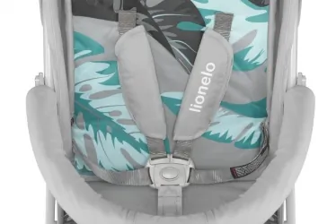 Wózek spacerowy  LIONELO ELIA TROPICAL + folia przeciwdeszczowa + moskitiera + pokrowiec na nogi - kolor turkusowy