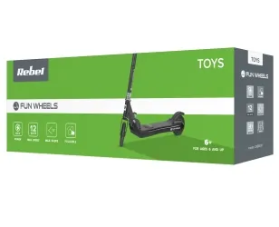 Hulajnoga elektryczna dla dzieci FUN WHEELS 100W 50kg - niebieska
