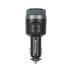 Podświetlany transmiter FM samochodowy z zestawem głośnomówiącym Peiying Bluetooth USB QC   USB-C PD