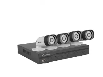 Zestaw do monitorowania rejestrator NVR 8 kanałowy POE + 4 kamery IP 5MP akcesoria LANBERG