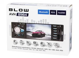 Radio samochodowe BLOW AVH-8984 MP5 LCD 4&quot; Bluetooth + pilot + kamera cofania