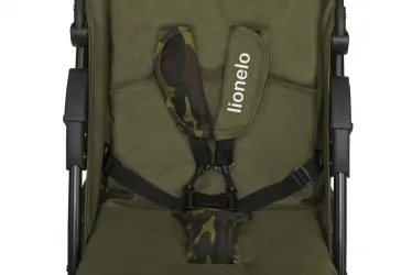 Wózek spacerowy LIONELO EMMA PLUS + tacka i uchwyt na kubek + torba - Forest Green limitowana edycja
