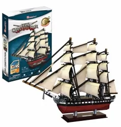 PUZZLE 3D Żaglowiec USS Constitution zestaw XL 193 elementy skala 1:188