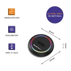 Stacja dokująca dysków Qoltec SSD M.2 NVMe SATA USB-C 2TB