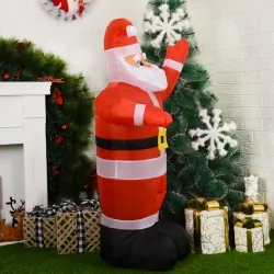 Zewnętrzna ozdoba świąteczna pompowany Mikołaj 180 cm