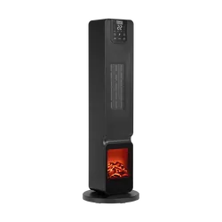 Termowentylator kolumnowy grzejnik PTC Teesa z imitacją kominka 800W/2000W