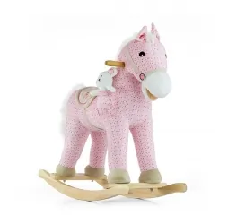 Koń na biegunach Milly Mally Pony różowy interaktywny konik + miś