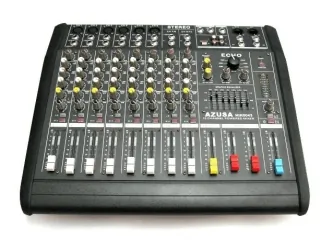 Mikser audio powermikser AZUSA PMQ-2108 z wbudowanym wzmacniaczem 2x240W 8 kanałów