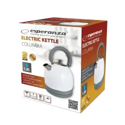 Czajnik elektryczny stalowy Esperanza COLUMBIA 1,8L biały