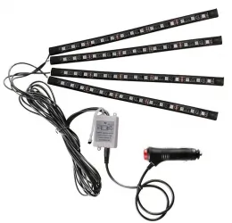 Zestaw oświetlenia kabiny samochodu LED RGB wnętrza auta + pilot