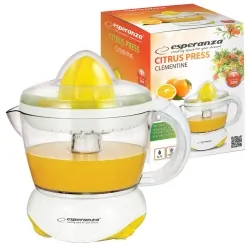 Elektryczna wyciskarka do cytrusów Esperanza CLEMENTINE  - biało-żółta