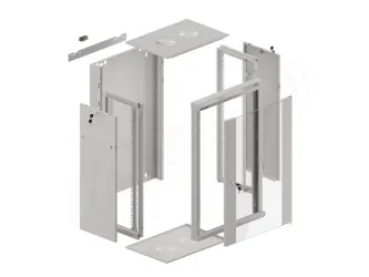 Szafa instalacyjna RACK wisząca 19'' 18U 570x450 drzwi szklane Lanberg - szara