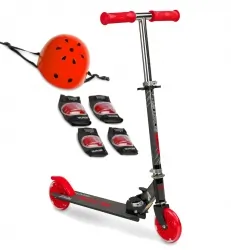 Hulajnoga Caretero Toyz TAURO + kask i ochraniacze - czerwona