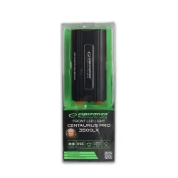 Akumulatorowa lampka rowerowa LED na przód Esperanza CENTAURUS PRO 3500 Lx