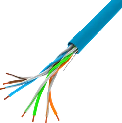 Kabel sieciowy LAN UTP ethernet skrętka RJ45 305m KAT-5E DRUT CCA niebieski Lanberg