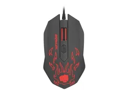 Mysz gamingowa podświetlana FURY BRAWLER + słuchawki z mikrofonem + mata