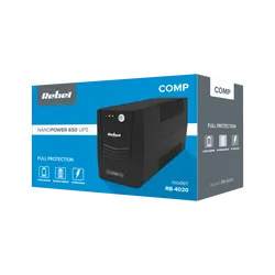 Zasilacz awaryjny komputerowy UPS REBEL Nanopower 650 offline 650VA 360W