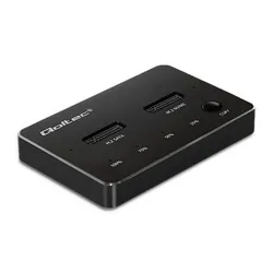Stacja dokująca dysków Qoltec 2x SSD M.2 NVMe SATA USB-C DUAL 2x 2TB