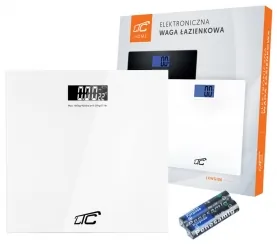 Elektroniczna waga  łazienkowa LTC z termometrem do 180 kg biała