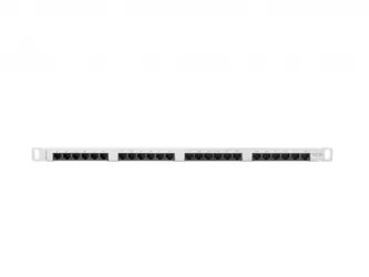 Patch panel 24x port 0.5U LANBERG do szafy RACK 19&quot; KAT.5E szary