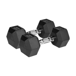Hantle żeliwne gumowane HEX 2x 10kg REBEL ACTIVE