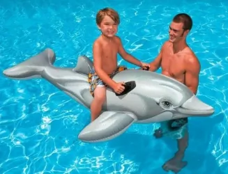 Materac zabawka do pływania dmuchany delfin XXL INTEX 201cm x 76cm