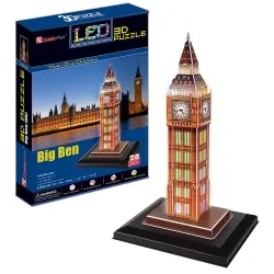 PUZZLE 3D LED Zegar Big Ben CubicFun 28 elementów