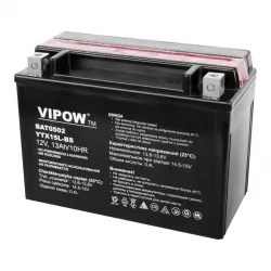 Akumulator VIPOW MC 12V 13Ah do motocykli skuterów + elektrolit