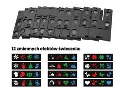 Projektor ogrodowy LED LTC płatki śniegu z wymienną podstawką