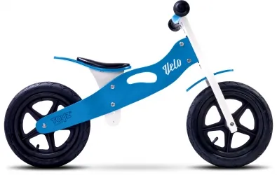Rowerek biegowy drewniany Caretero Toyz velo pompowane koła 12&quot; - niebieski